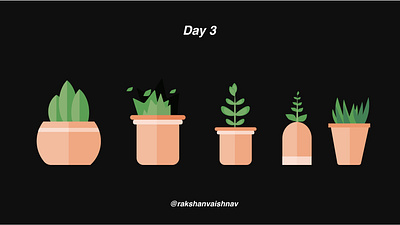 Day 3 of the Flat design challenge on bushes on pot bushes daily challenge design flat design green illustrator visual design