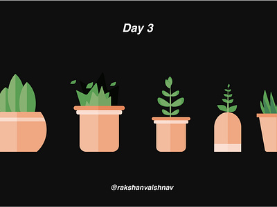 Day 3 of the Flat design challenge on bushes on pot bushes daily challenge design flat design green illustrator visual design