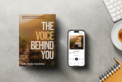 The Voice Behind You Book audiobook design book cover book design