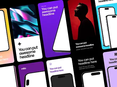 Appstore and Google Play Screenshot Templates 3d app apps branding design graphic design illustration kit mobile mockup mockups motion graphics ui ui design uidesign uikit uikits uiux web websites