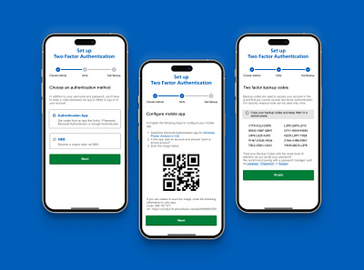 Enhanced Two-Factor Authentication (2FA) Setup UI Design 2fa app mockup authentication clean design interaction design mobile app design mobile ui modern ui prototype design security two factor authentication ui design user experience user interface ux design visual design