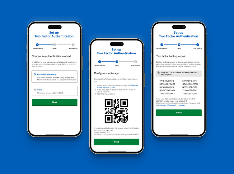 Enhanced Two-Factor Authentication (2FA) Setup UI Design by Sakshi ...