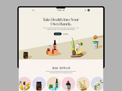 Purvit - Supplements Product Landing Page branding design ui ux