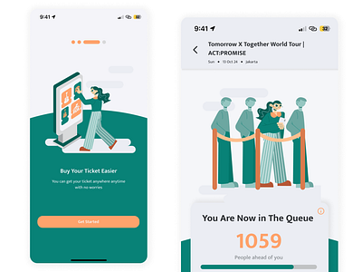Ticketing Site UI Illustration appdesign illustration mobileapp ui uidesign