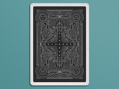 Etheros baroque detail filigree graphic design illustration linework monoline ornaments playing card typography