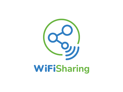 Wifi Sharing Logo branding design graphic design logo logos logotype modern sharing simple simple logo templates vector wifi wifi sharing logo