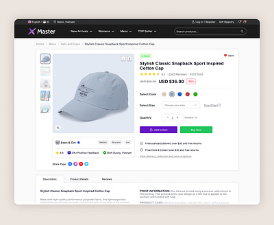Ecommerce Product Details Page Website ecommerce online shopping online shopping page pdp product detail ecommerce product detail page product detail page website product detail website product page product page ecommerce shop online ui ux