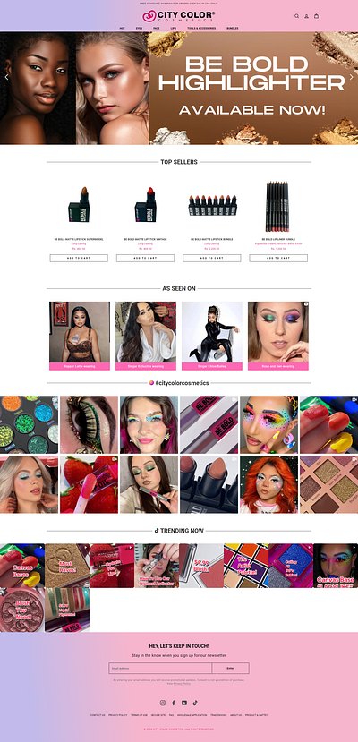 Citycolorcosmetics design shopify shopify development shopify website website design