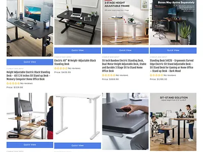 Standupdeskdepot css design and development html5 shopify design shopify website website design