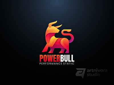 POWE BULL angry animal branding bull bull logo design graphic design logo logotype wildlife