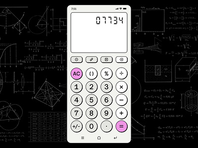 Calculator | Daily UI #004 004 calculator creative daily ui gumroad style math retro ui