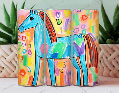 Drawing Horse Skinny Tumbler Wrap color image custom design design horse art horse vector illustration photography skinny tumbler sublimation tumbler art tumbler sublimation tumbler vector tumbler vector art tumbler warp vector art waterslide tumbler