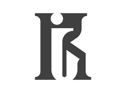 Letter I K monogram typography logo for sale anhdodes branding design illustration letter i logo letter k logo logo logo design logo designer logodesign minimalist logo minimalist logo design