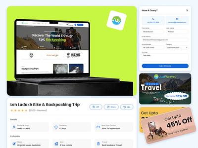 Just Wravel - Traveling Website adventure animation branding branding design clean design graphic design redesign staycation study case travel branding app travelling ui uiux uiux branding visual brand identity