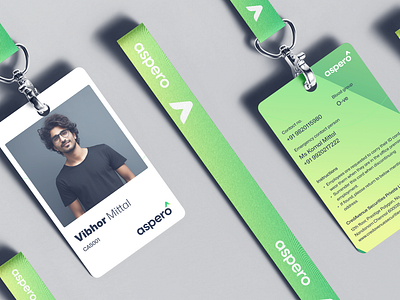 Aspero Brand design - ID c 3d a logo arrow aspero brand branding cards clean ui dailyui design finance graphic design green id card design illustration interface logo modern vector visual identity