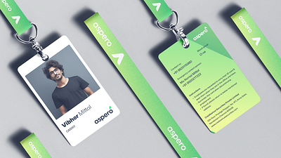 Aspero Brand design - ID c 3d a logo arrow aspero brand branding cards clean ui dailyui design finance graphic design green id card design illustration interface logo modern vector visual identity