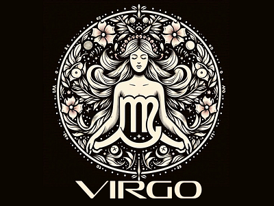 Virgo-Zodiac-Sign-1600 app branding design graphic design illustration logo logos typography ui vector