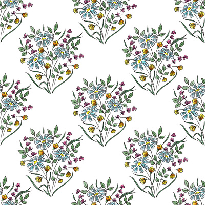 Seamless pattern fabric floral pattern hand drawn pattern seamless seamless pattern textile wallpaper watercolor wrapping