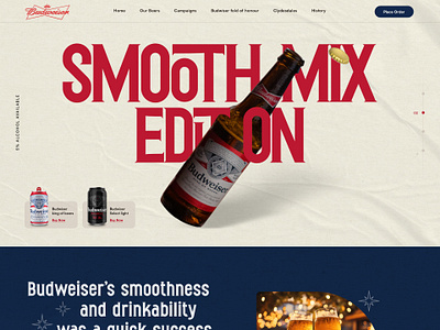 Beer Wesite graphic design ui