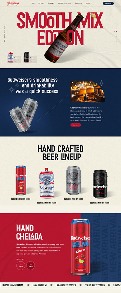 Beer Wesite graphic design ui