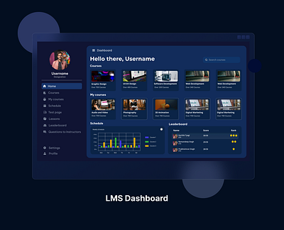 LMS Portal Dashboard branding logo ui