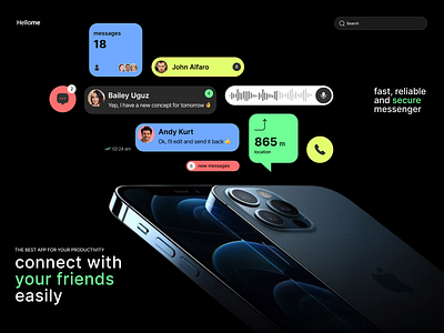 HelloMe - Secure Messenger App📱🔒 app design app mockup branding chat app chat app design design graphic design messenger messenger app mobile app mockup productivity real time chat typography ui user experience ux vibrant design voice messaging