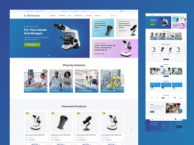 Microscope Website Design creative landing microscope product responsive tools ui ux website