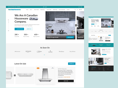 Houseware Company Website Design creative home decor house housewear landing product responsive ui ux website