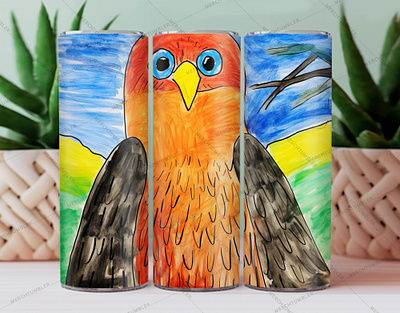 Drawing Eagle Skinny Tumbler Wrap color image custom design design eagle design eagle tumbler illustration photography skinny tumbler sublimation tumbler art tumbler sublimation tumbler warp vector art waterslide tumbler