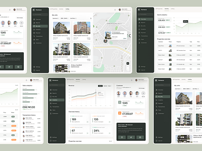 Homeco Dashboard Design admin admin panel admin theme admin ui airbnb analytics apartment dashboard dashboard design dashborad dashbord graphs real estate agency sajon sidebar ui ui design user user dashboard ux ui design