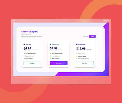 Pricing Plan branding graphic design ui