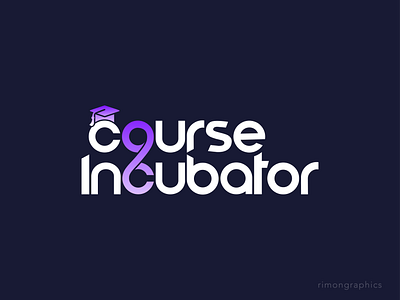 Course Incubator - Typography Logo Design Concepts branding and identity course branding course creator logo course logo course online logo 99designs gradient logo learning logo letterlogo logo concepts logo design logo design branding online course online course logo rimongraphics saas branding skilled online course typography logo typographylogo