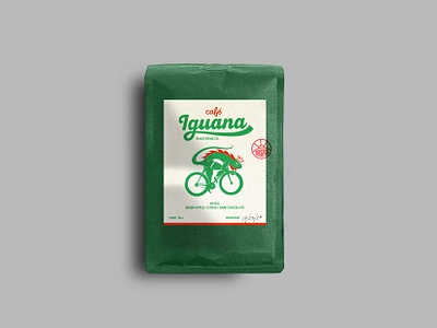 Coffee Bag Design adobe bike branding coffee coffeebag design diseño gráfico graphic design graphicdesign iguana illustration label labeldesign logo mexico packaging stamp vector