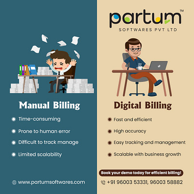 Manual Billing vs Digital Billing billing software billing software erode branding business software digital billing gst billing software gst billing software erode inventory management software inventory software partum softwares software company software company erode software development software product