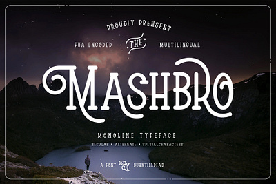 Mashbro branding display font font font style monoline typeface typeface