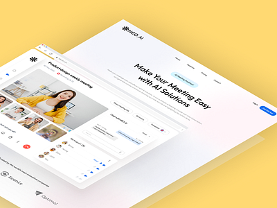 AI meet landing page ai ai meet landing page artificial intelligence minimal design ui ux web app website