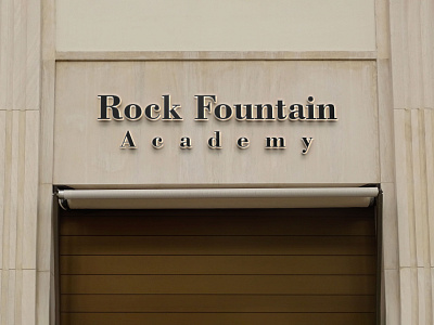 Rock Fountain Academy Logo academy logo brand dribbble shots logo logo design