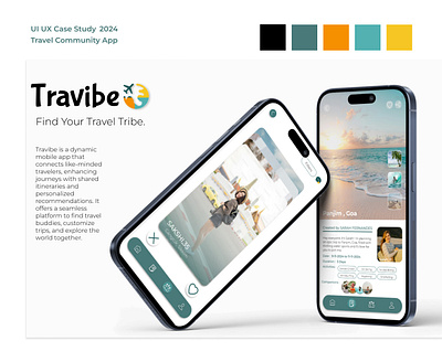 Travibe - UI/UX Design travel app travel community app design travibe ui uiux case study ux visual design