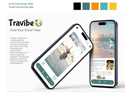 Travibe - UI/UX Design travel app travel community app design travibe ui uiux case study ux visual design