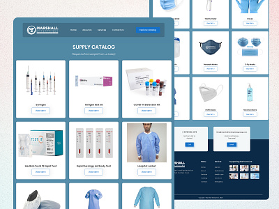 Medical Products [Product Catalog Page] catalog page landing page medical products product design ui user experience user interface ux web web design web page webdesign website