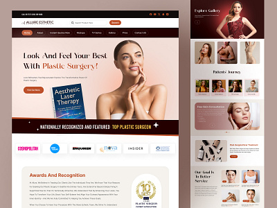 Plastic Surgery Homepage UI Design beauty salon body clean face health healthcare home page hospital medical medical care plastic surgery plastic surgery landing page salon skin spa surgery uidesign web design website