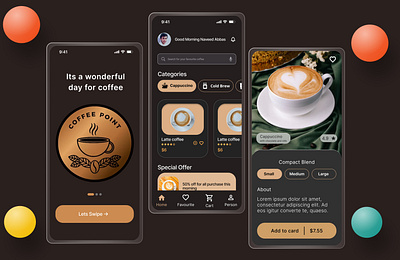 Coffee App Mobile UX UI Design coffee app mobile design ui ux