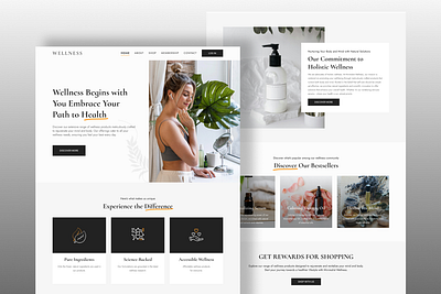 Wellness - Minimalist Wellness Website Design branding concept design gym landing landing page minimal product ui ux website wellness welness