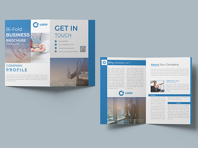Corporate Company Business, bi-fold brochure design