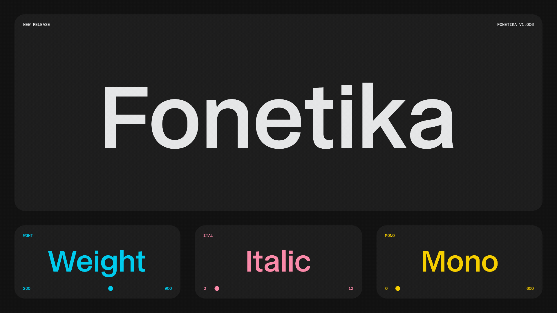 Fonetika Variable Family graphic design motion graphics typography ui