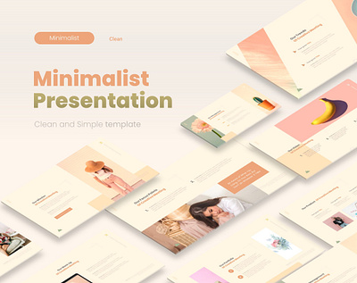 Minimalist Clean Presentation Template branding business clean design graphic design minimalist powerpoint template presentation simple template