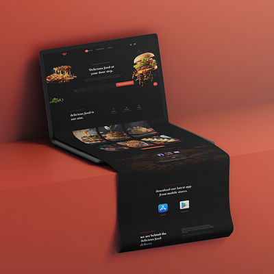 Food Web Landing Page Design branding dribbble shots food food website landing page mockup web design web home page website