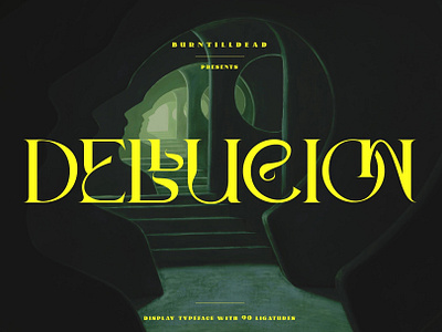 Dellucion classic display font display typeface font font design font style groovy retro typeface style