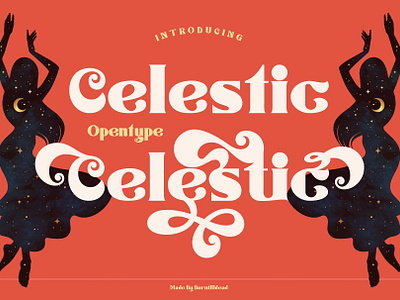 Celestic branding display font display typeface font font design font style groovy font open type retro font typeface vintage