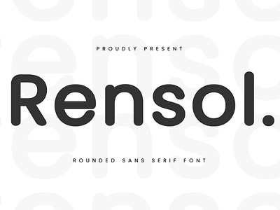 Rensol Rounded Sans Serif Font animation branding design font fonts graphic design illustration logo maulana creative nostalgic sans sans font sans serif ui